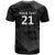 New Zealand Cricket Custom T Shirt Potae Pango Black Fern Pattern