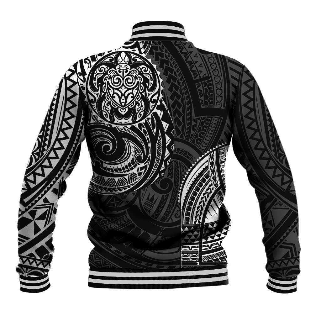 Polynesian Turtle Tribal Tattoo Baseball Jacket Black Style LT9 - Polynesian Pride