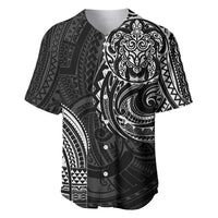 Polynesian Turtle Tribal Tattoo Baseball Jersey Black Style LT9 Black - Polynesian Pride