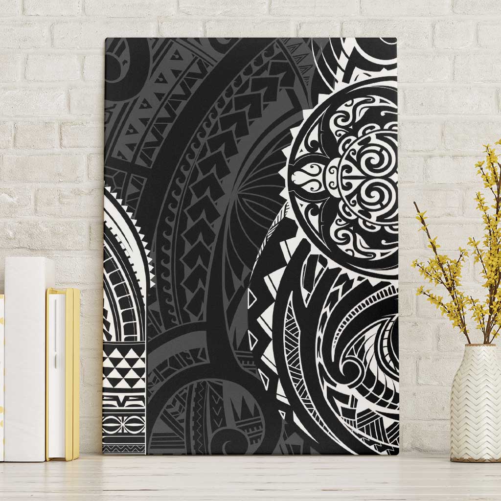 Polynesian Turtle Tribal Tattoo Canvas Wall Art Black Style LT9 Without Frame Black - Polynesian Pride