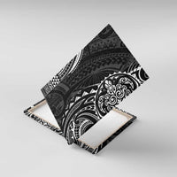 Polynesian Turtle Tribal Tattoo Canvas Wall Art Black Style LT9 With Frame Black - Polynesian Pride