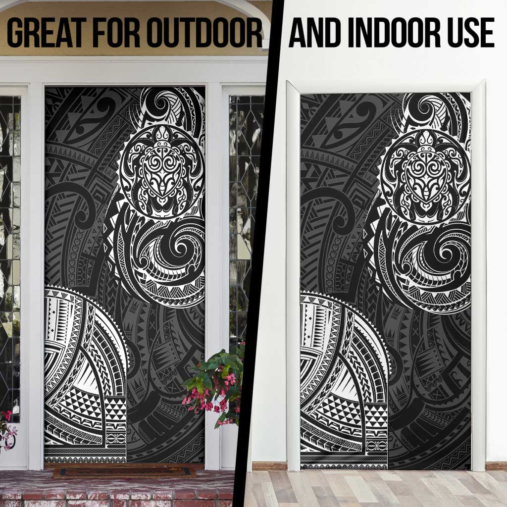 Polynesian Turtle Tribal Tattoo Door Cover Black Style LT9 - Polynesian Pride