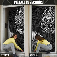 Polynesian Turtle Tribal Tattoo Door Cover Black Style LT9 - Polynesian Pride