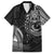 Polynesian Turtle Tribal Tattoo Family Matching Long Sleeve Bodycon Dress and Hawaiian Shirt Black Style