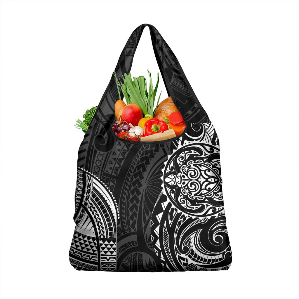 Polynesian Turtle Tribal Tattoo Grocery Bag Black Style LT9 1-pack One Size Black - Polynesian Pride