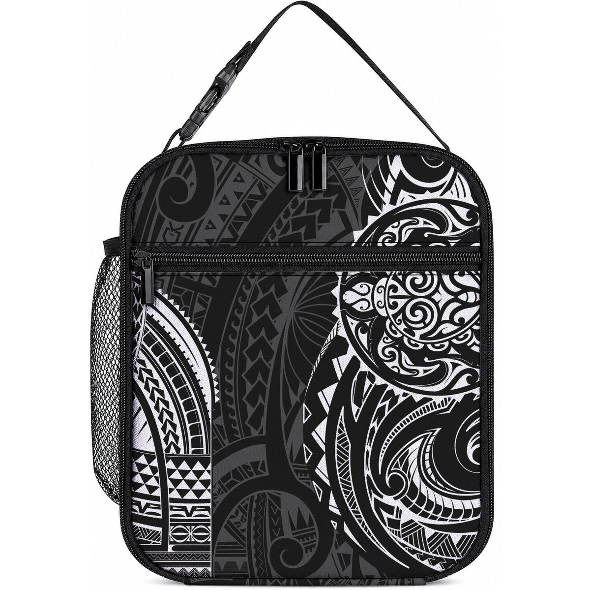 Polynesian Turtle Tribal Tattoo Lunch Bag Black Style LT9 10.2 × 8.3 × 4.3 inch Black - Polynesian Pride