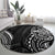 Polynesian Turtle Tribal Tattoo Round Carpet Black Style