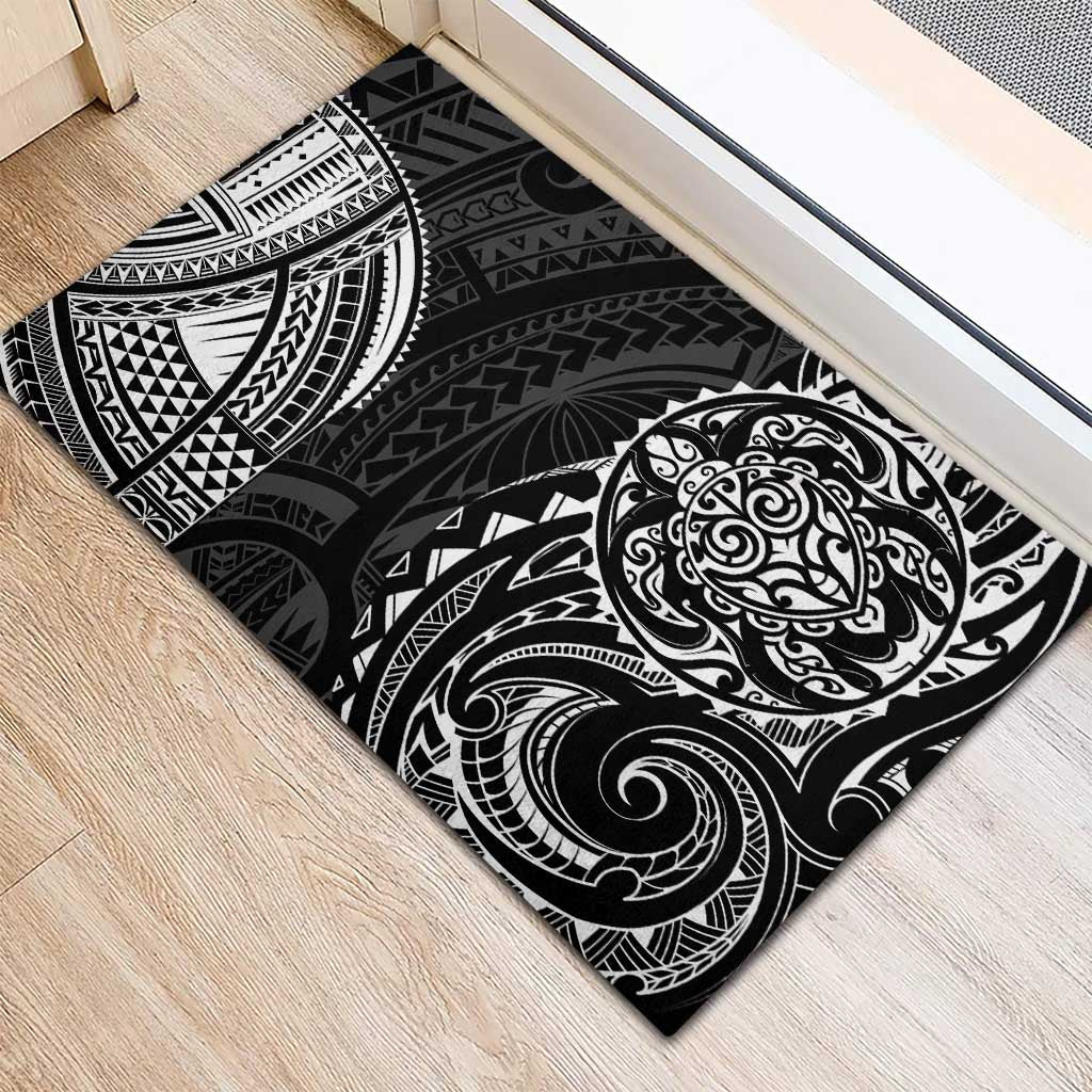 Polynesian Turtle Tribal Tattoo Rubber Doormat Black Style LT9 - Polynesian Pride