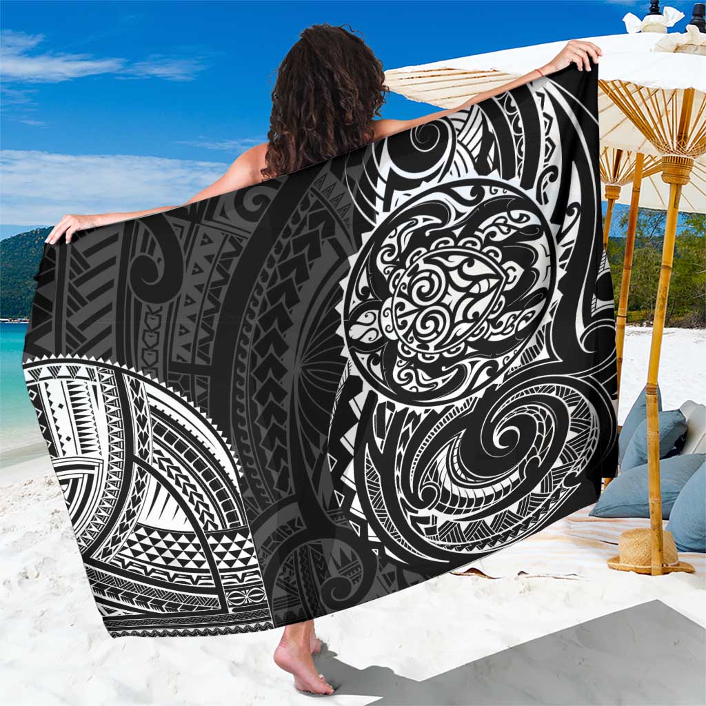 Polynesian Turtle Tribal Tattoo Sarong Black Style LT9 One Size 44 x 66 inches Black - Polynesian Pride