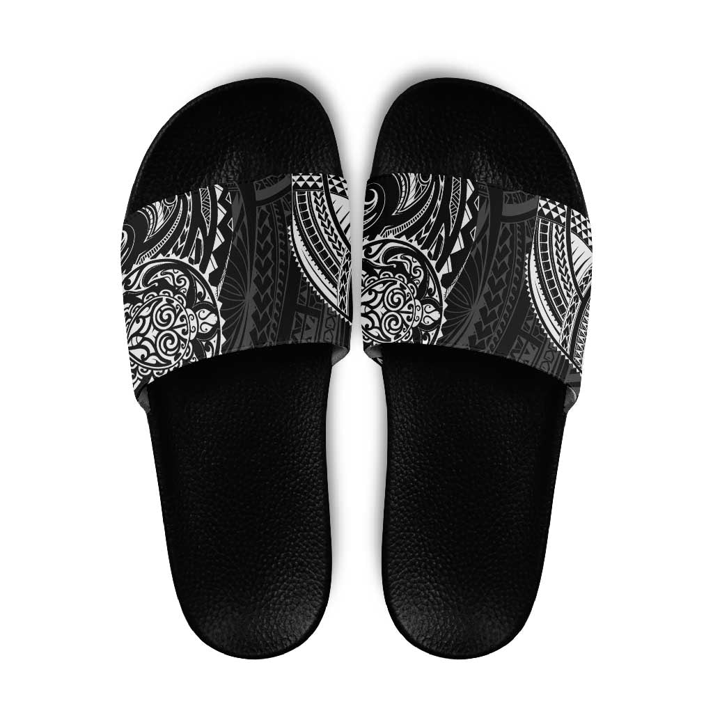 Polynesian Turtle Tribal Tattoo Slide Sandals Black Style LT9 Black - Polynesian Pride