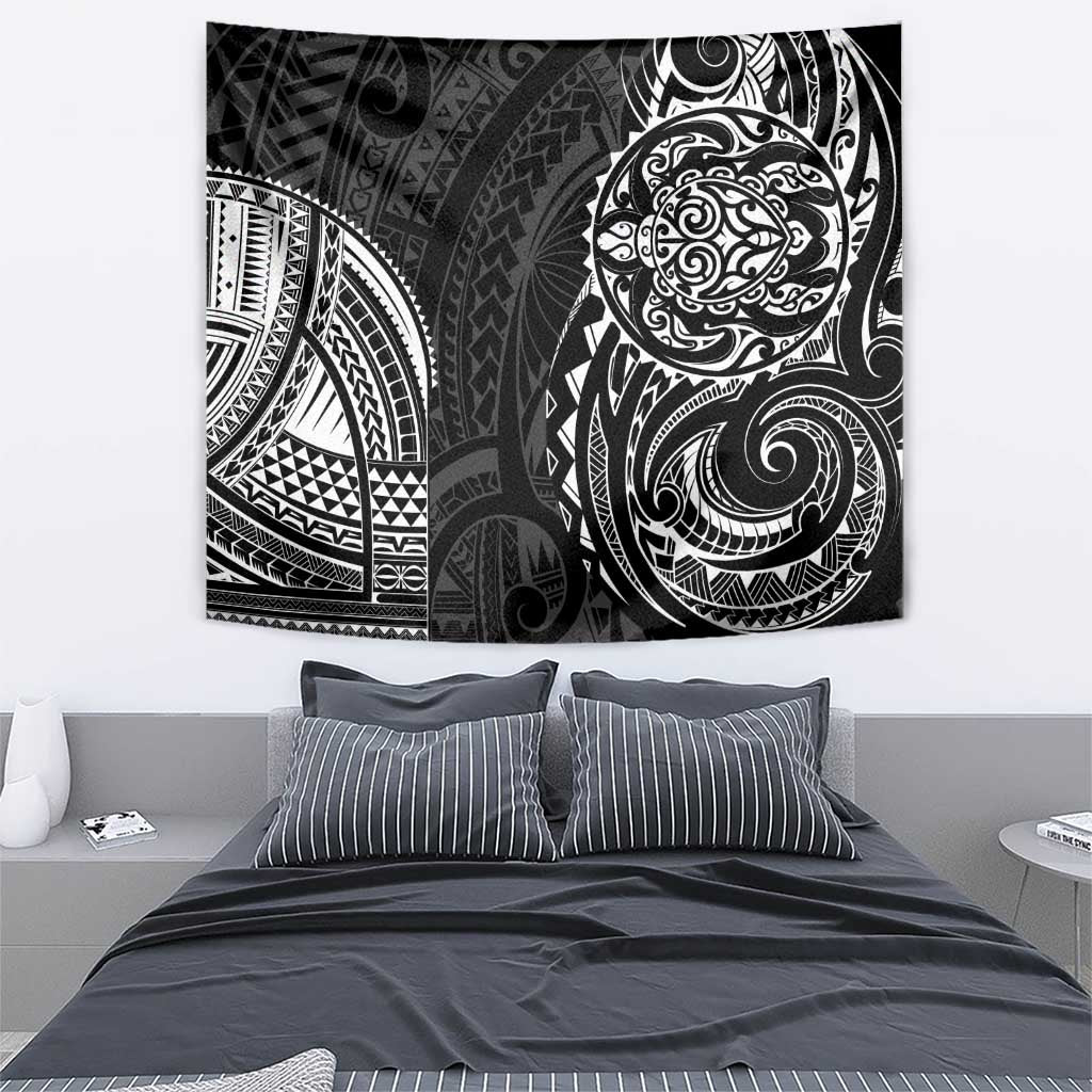 Polynesian Turtle Tribal Tattoo Tapestry Black Style LT9 - Polynesian Pride