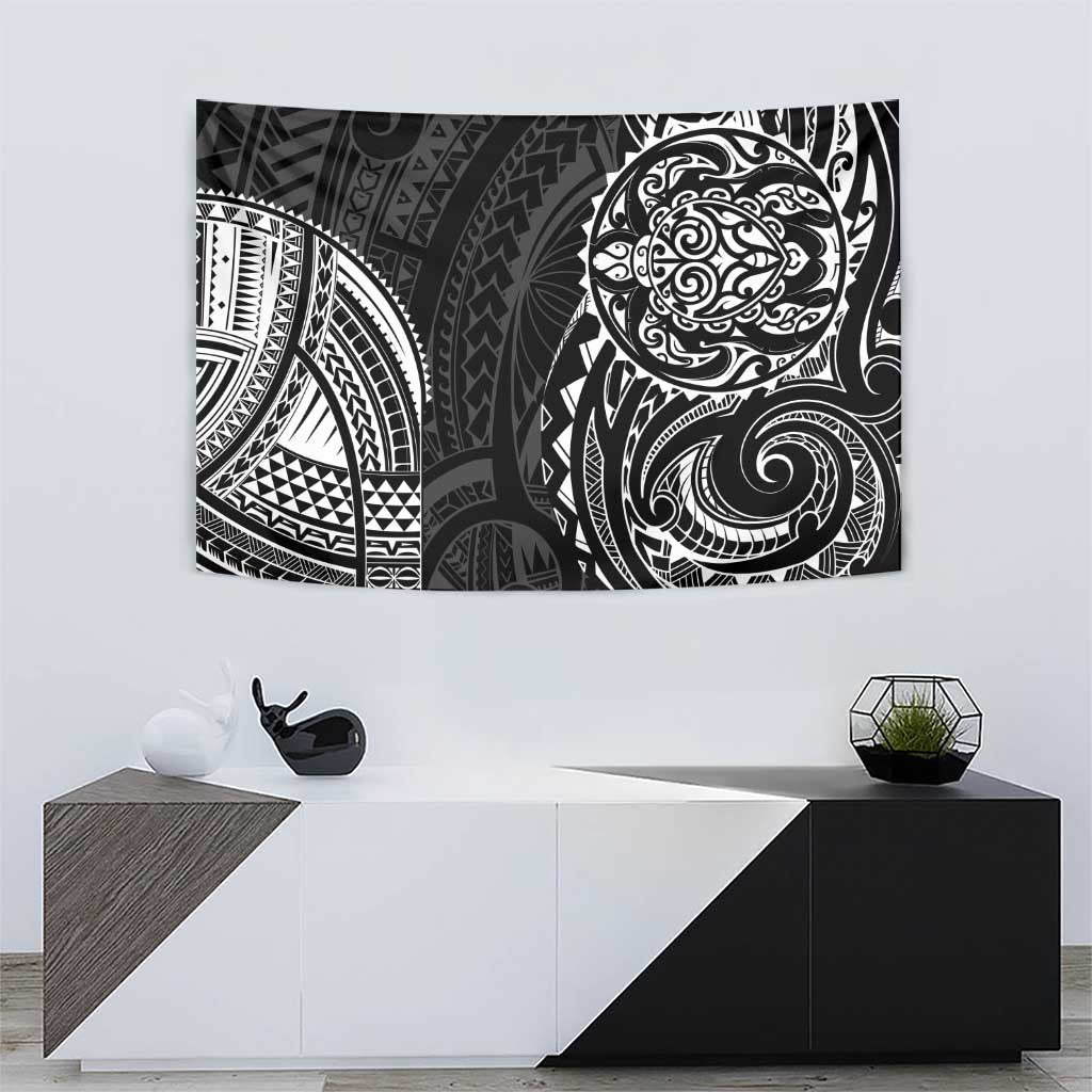 Polynesian Turtle Tribal Tattoo Tapestry Black Style LT9 - Polynesian Pride