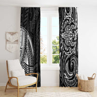 Polynesian Turtle Tribal Tattoo Window Curtain Black Style LT9 - Polynesian Pride