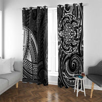 Polynesian Turtle Tribal Tattoo Window Curtain Black Style LT9 With Grommets Black - Polynesian Pride