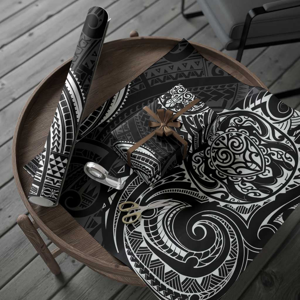 Polynesian Turtle Tribal Tattoo Wrapping Paper Black Style LT9 - Polynesian Pride