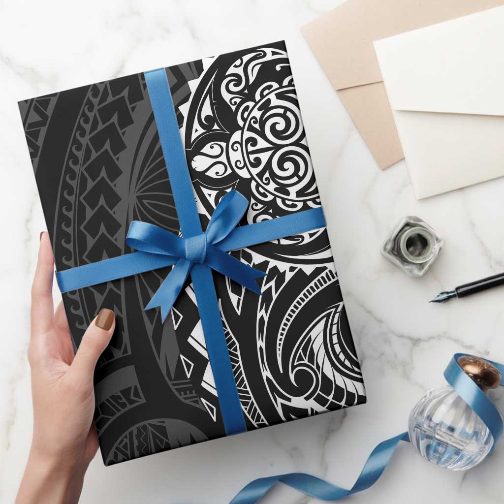 Polynesian Turtle Tribal Tattoo Wrapping Paper Black Style LT9 - Polynesian Pride