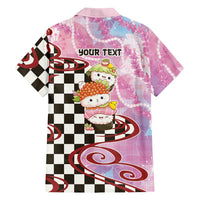 Personalized Japanese Kawaii Sushi Roll Hawaiian Shirt Wagara Palaka Pattern LT9 - Polynesian Pride
