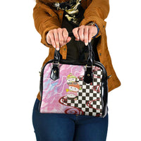 Personalized Japanese Kawaii Sushi Roll Shoulder Handbag Wagara Palaka Pattern LT9 One Size Pink - Polynesian Pride