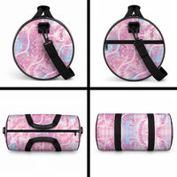 Japanese Koi Fish Duffle Bag Pink Wagara Palaka Honohono Pikake Lei LT9 - Polynesian Pride