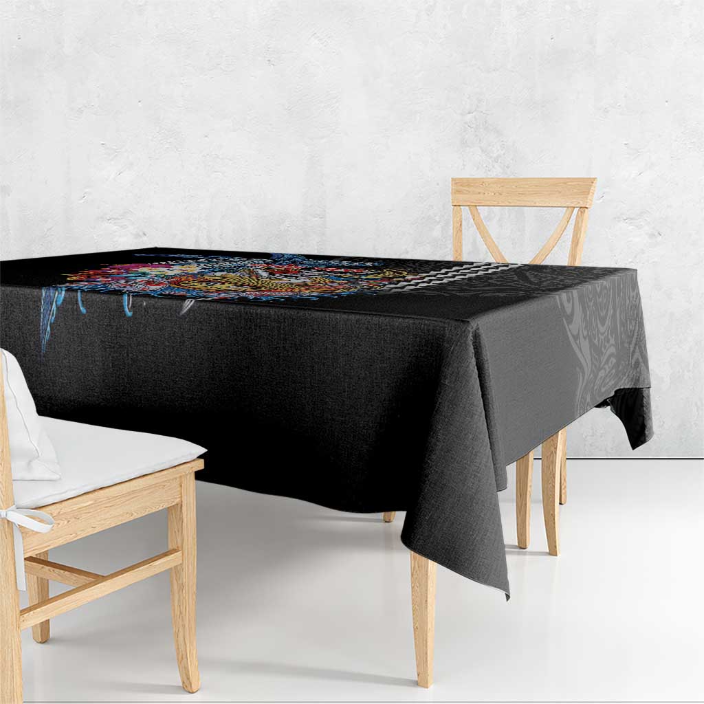 Personalized Japanese Koi Fish Ramen Tablecloth Aloha Shark Kakau Pattern LT9 - Polynesian Pride