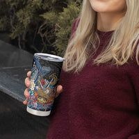 Personalized Japanese Koi Fish Ramen Tumbler Cup Aloha Shark Kakau Pattern LT9 - Polynesian Pride