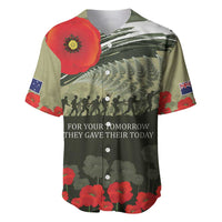 ANZAC Day We Remember Baseball Jersey Maori Silver Fern Camouflage Motif LT9 Green - Polynesian Pride