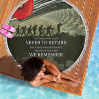 ANZAC Day We Remember Beach Blanket Maori Silver Fern Camouflage Motif LT9 - Polynesian Pride
