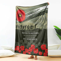 ANZAC Day We Remember Blanket Maori Silver Fern Camouflage Motif LT9 - Polynesian Pride