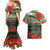 ANZAC Day We Remember Couples Matching Mermaid Dress and Hawaiian Shirt Maori Silver Fern Camouflage Motif