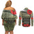 ANZAC Day We Remember Couples Matching Off Shoulder Short Dress and Long Sleeve Button Shirt Maori Silver Fern Camouflage Motif