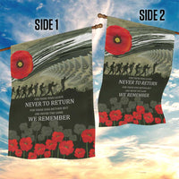 ANZAC Day We Remember Garden Flag Maori Silver Fern Camouflage Motif LT9 - Polynesian Pride