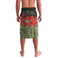ANZAC Day We Remember Lavalava Maori Silver Fern Camouflage Motif LT9 - Polynesian Pride
