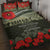 ANZAC Day We Remember Quilt Bed Set Maori Silver Fern Camouflage Motif