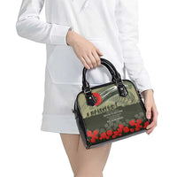 ANZAC Day We Remember Shoulder Handbag Maori Silver Fern Camouflage Motif LT9 - Polynesian Pride