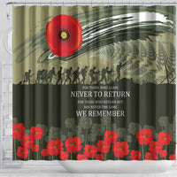 ANZAC Day We Remember Shower Curtain Maori Silver Fern Camouflage Motif LT9 - Polynesian Pride