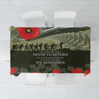ANZAC Day We Remember Tablecloth Maori Silver Fern Camouflage Motif LT9 Green - Polynesian Pride