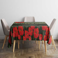 ANZAC Day We Remember Tablecloth Maori Silver Fern Camouflage Motif LT9 - Polynesian Pride