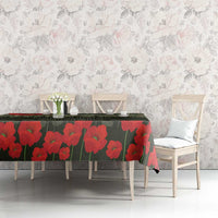 ANZAC Day We Remember Tablecloth Maori Silver Fern Camouflage Motif LT9 - Polynesian Pride