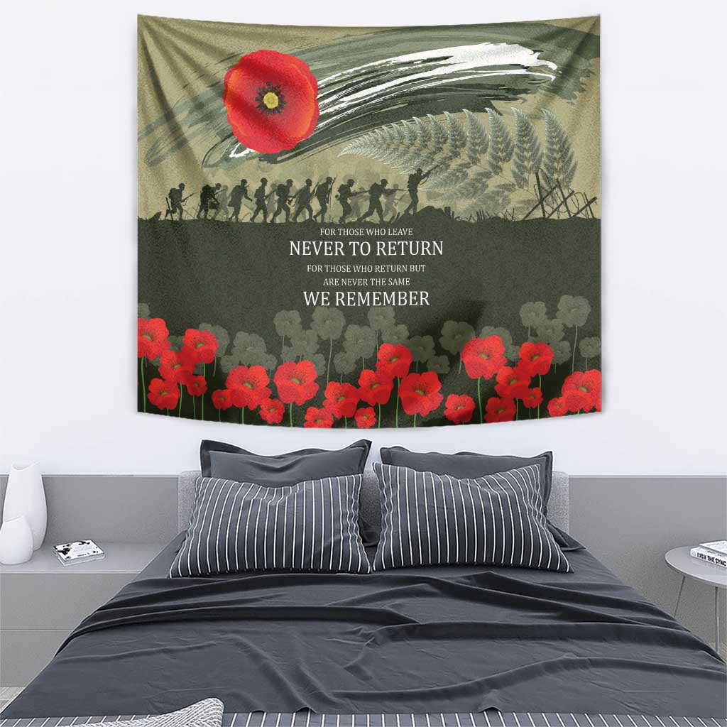 ANZAC Day We Remember Tapestry Maori Silver Fern Camouflage Motif LT9 - Polynesian Pride
