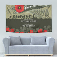 ANZAC Day We Remember Tapestry Maori Silver Fern Camouflage Motif LT9 - Polynesian Pride