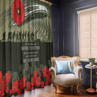ANZAC Day We Remember Window Curtain Maori Silver Fern Camouflage Motif LT9 - Polynesian Pride