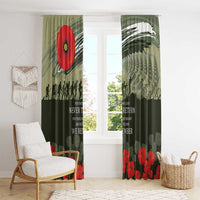 ANZAC Day We Remember Window Curtain Maori Silver Fern Camouflage Motif LT9 - Polynesian Pride