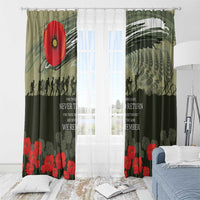 ANZAC Day We Remember Window Curtain Maori Silver Fern Camouflage Motif LT9 - Polynesian Pride