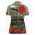 ANZAC Day We Remember Women Polo Shirt Maori Silver Fern Camouflage Motif