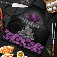 ANZAC Day Remembrance Apron Purple Poppy We Will Remember Them LT9 Purple - Polynesian Pride