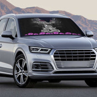 ANZAC Day Remembrance Auto Sun Shade Purple Poppy We Will Remember Them LT9 - Polynesian Pride