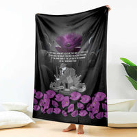 ANZAC Day Remembrance Blanket Purple Poppy We Will Remember Them LT9 - Polynesian Pride