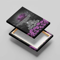 ANZAC Day Remembrance Canvas Wall Art Purple Poppy We Will Remember Them LT9 - Polynesian Pride