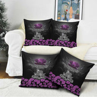 ANZAC Day Remembrance Pillow Cover Purple Poppy We Will Remember Them LT9 - Polynesian Pride