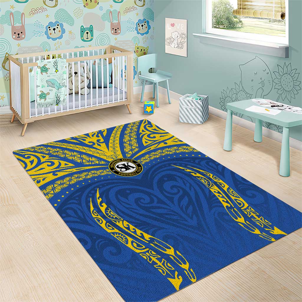 Oceania Football Solomon Kings Area Rug Polynesian Tribal Pattern LT9 - Polynesian Pride